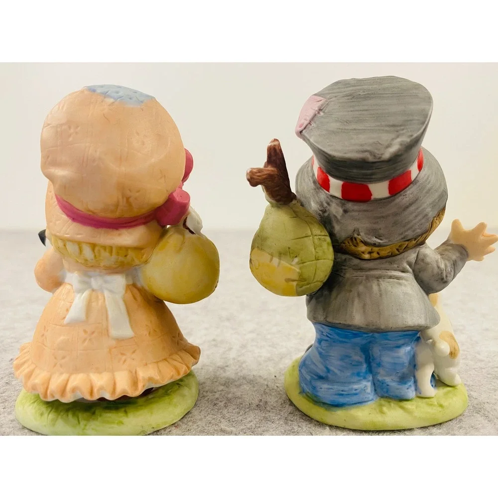 HOMCO Hobo‎ Boy & Girl Porcelain Figurines #1460 Set of 2 VINTAGE